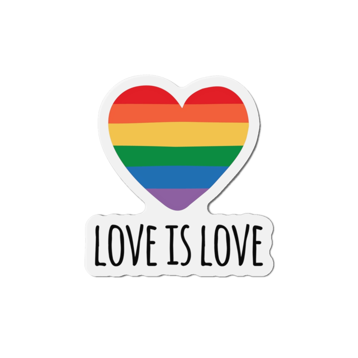 Vector Sketch Lgbt Rainbow Love Is Love Lettering (1) Die Cut Magnets - Image 10