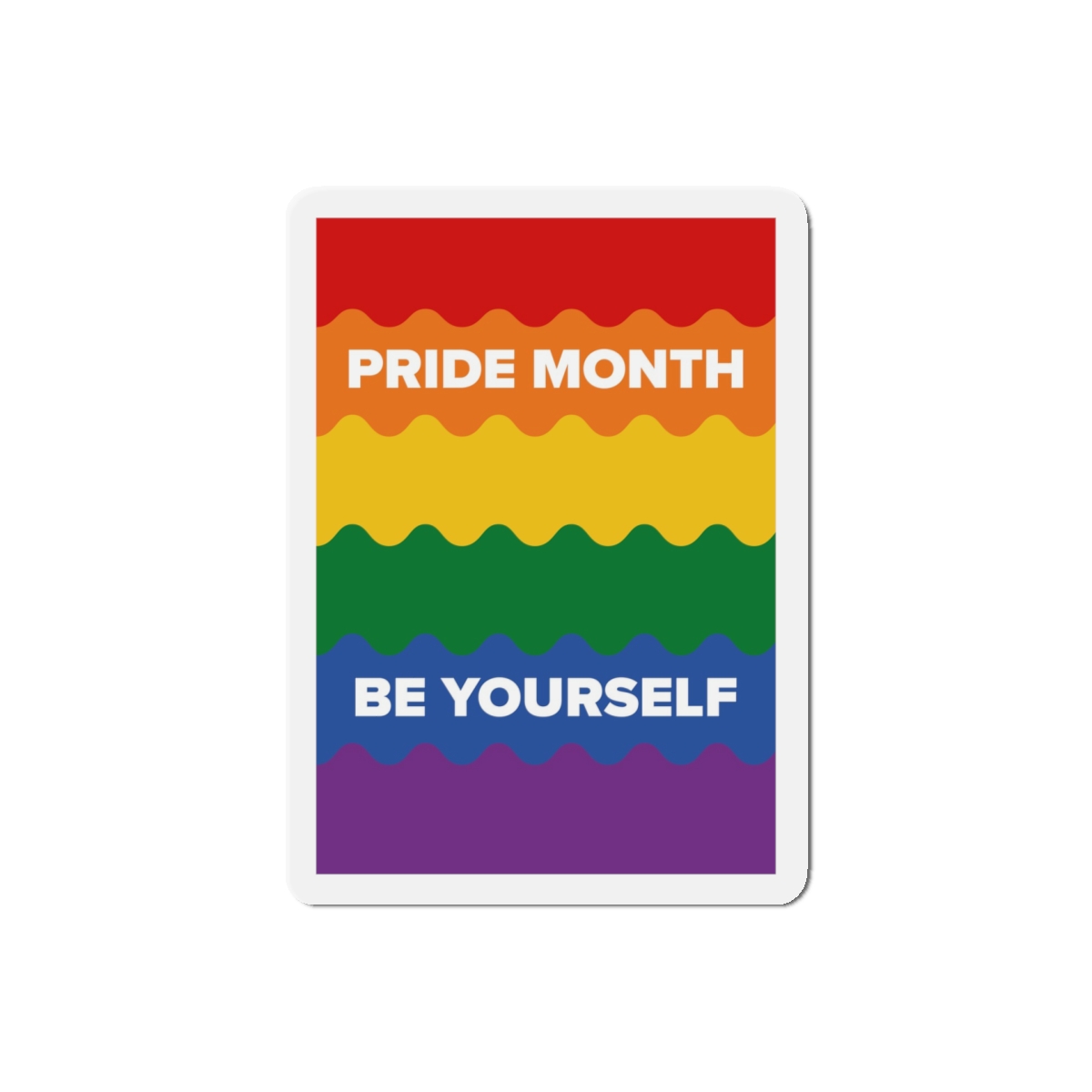 Lgbt Pride Month June Lesbian Gay Bisexual Transgender Lgbtq Flag Rainbow Vector Die Cut Magnets - Image 10