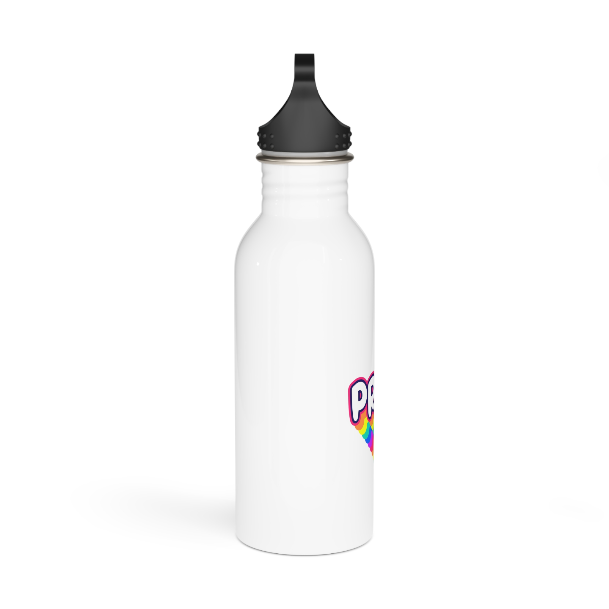 Pride Text Lettering Pride Month Celebration Poster Stainless Steel Water Bottle - Image 2