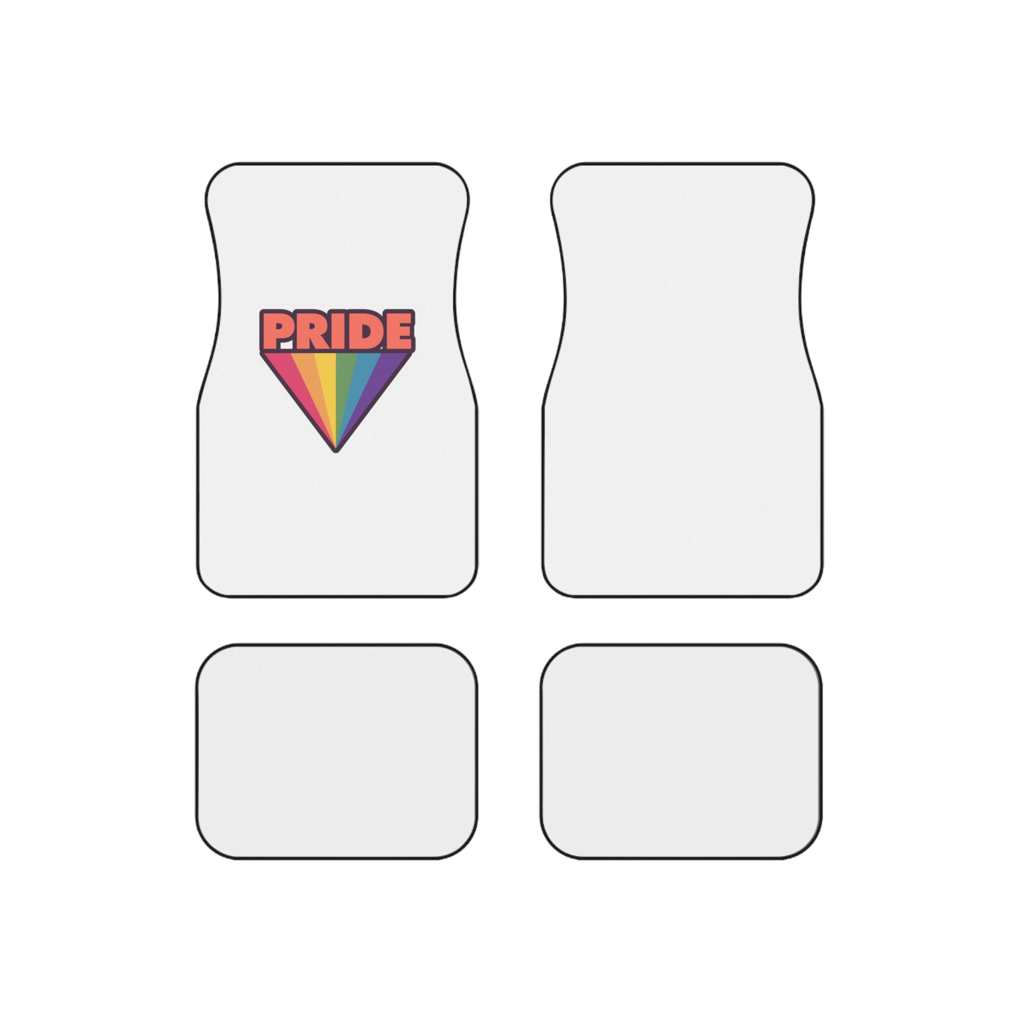 Pride With Rainbow1 Car Mats Set Of 4