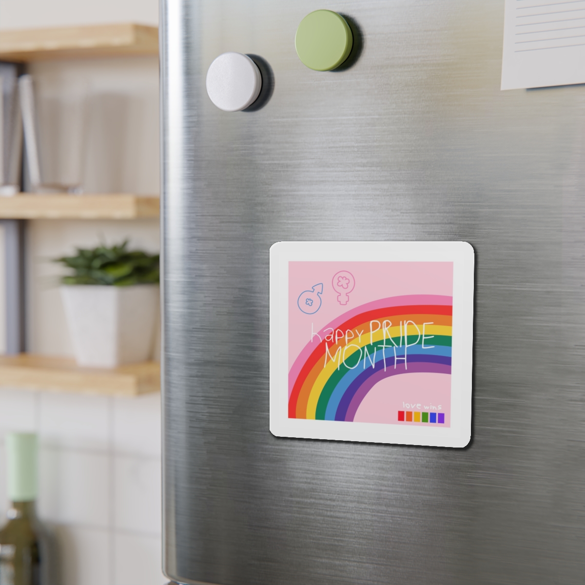 Lesbian Pride Design 7627EE Die Cut Magnets - Image 9