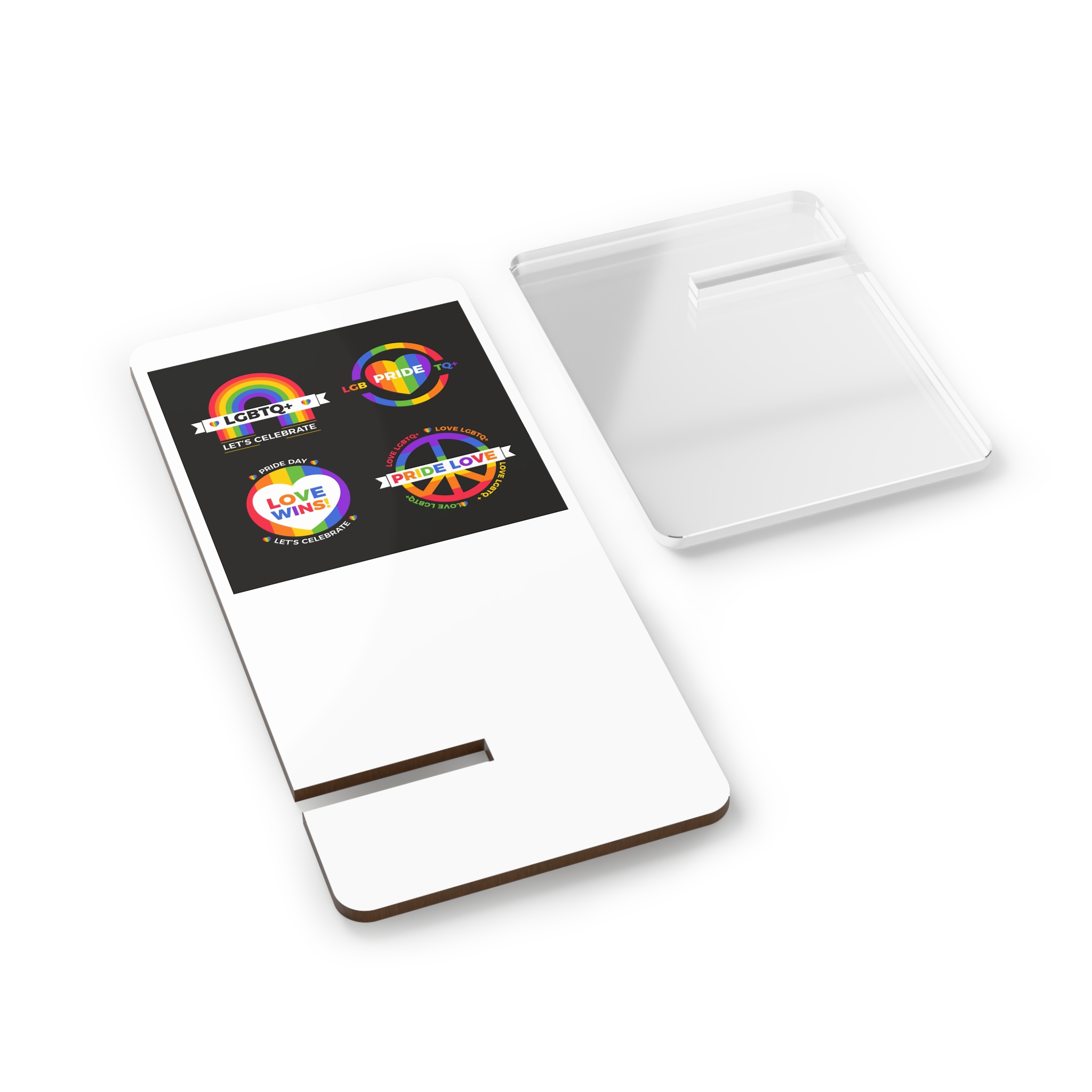 Flat Pride Day Badge Collection Mobile Display Stand For Smartphones - Image 2