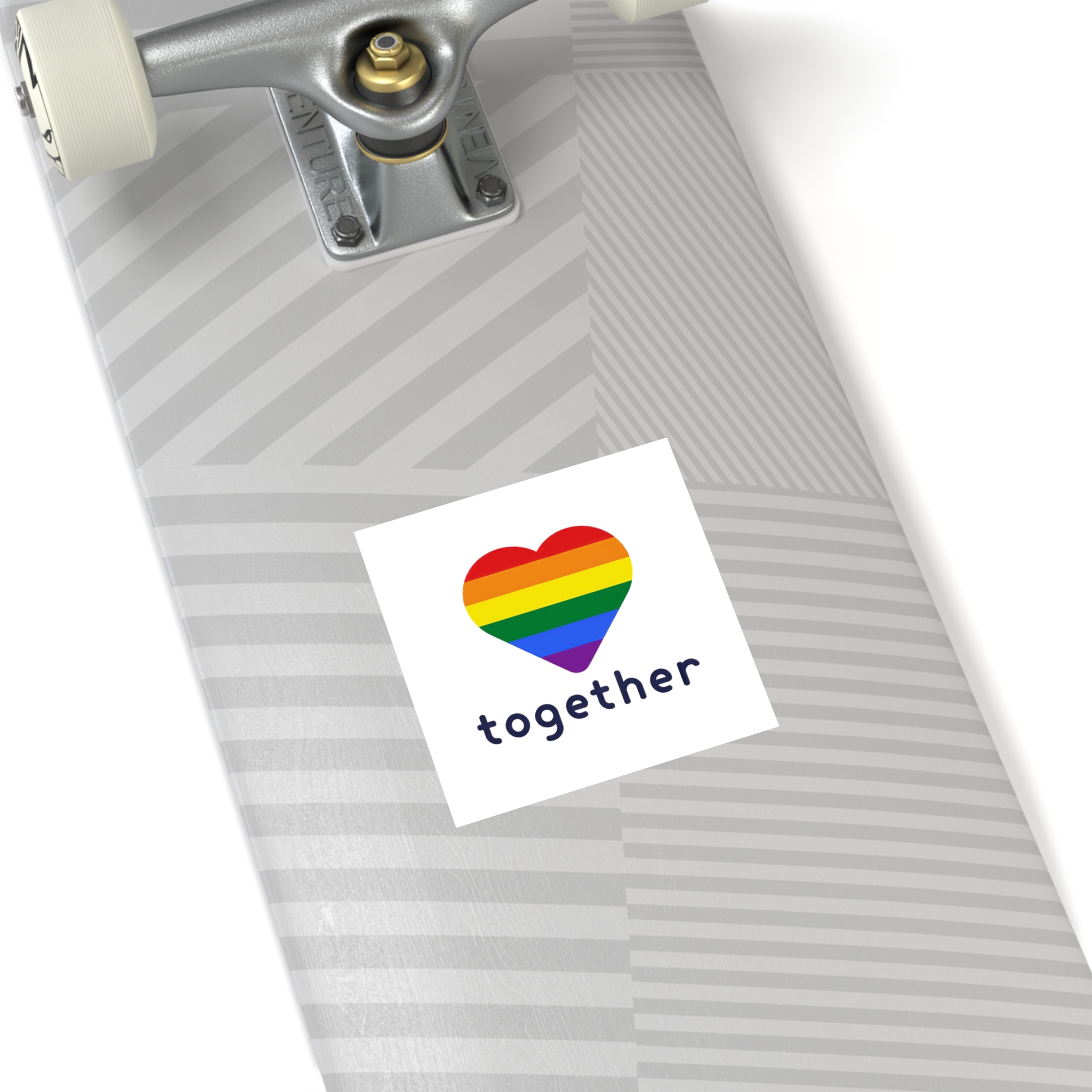 Lgbt Flag With Textlgbt Flag With Text Laminate Stickers Square - Image 20