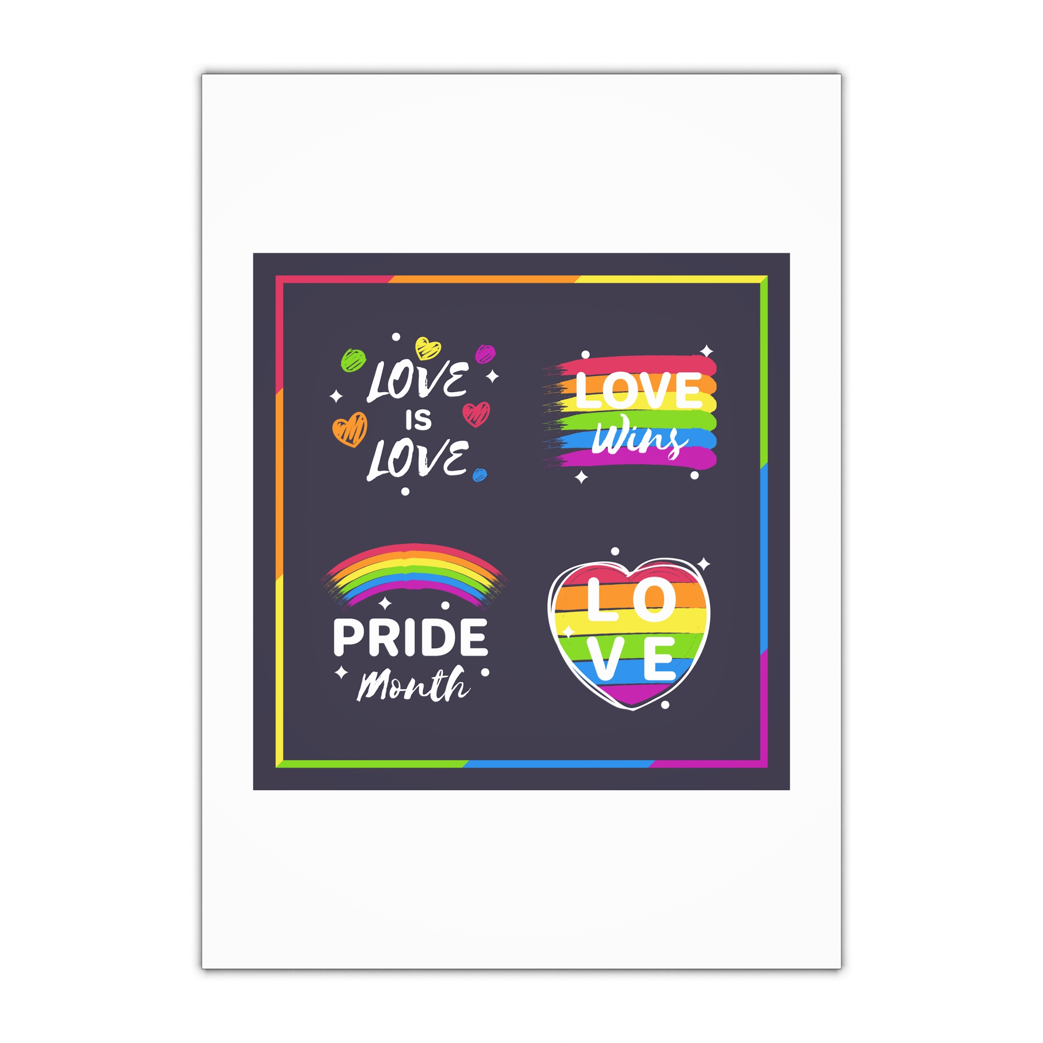 Pride Day Badges Set Gift Wrapping Paper Sheets 1pc