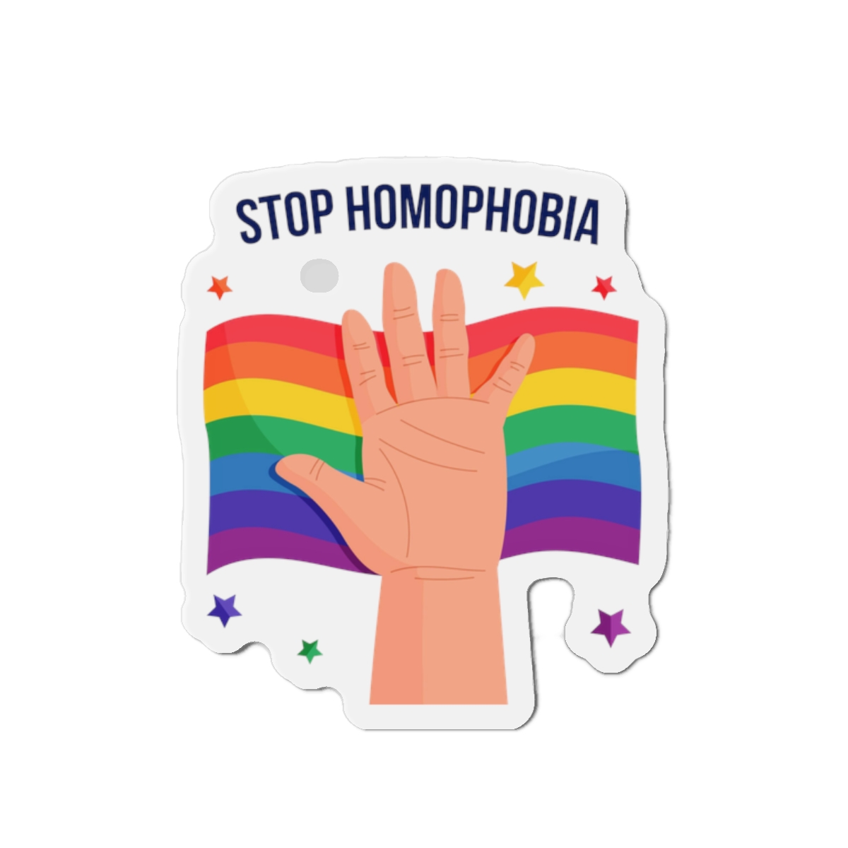 Stop Homophobia Die Cut Magnets
