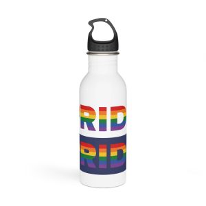 Lgbt Pride Month June Lesbian Gay Bisexual Transgender Lgbtq Flag Rainbow Vector(3) Stainless Steel Water Bottle