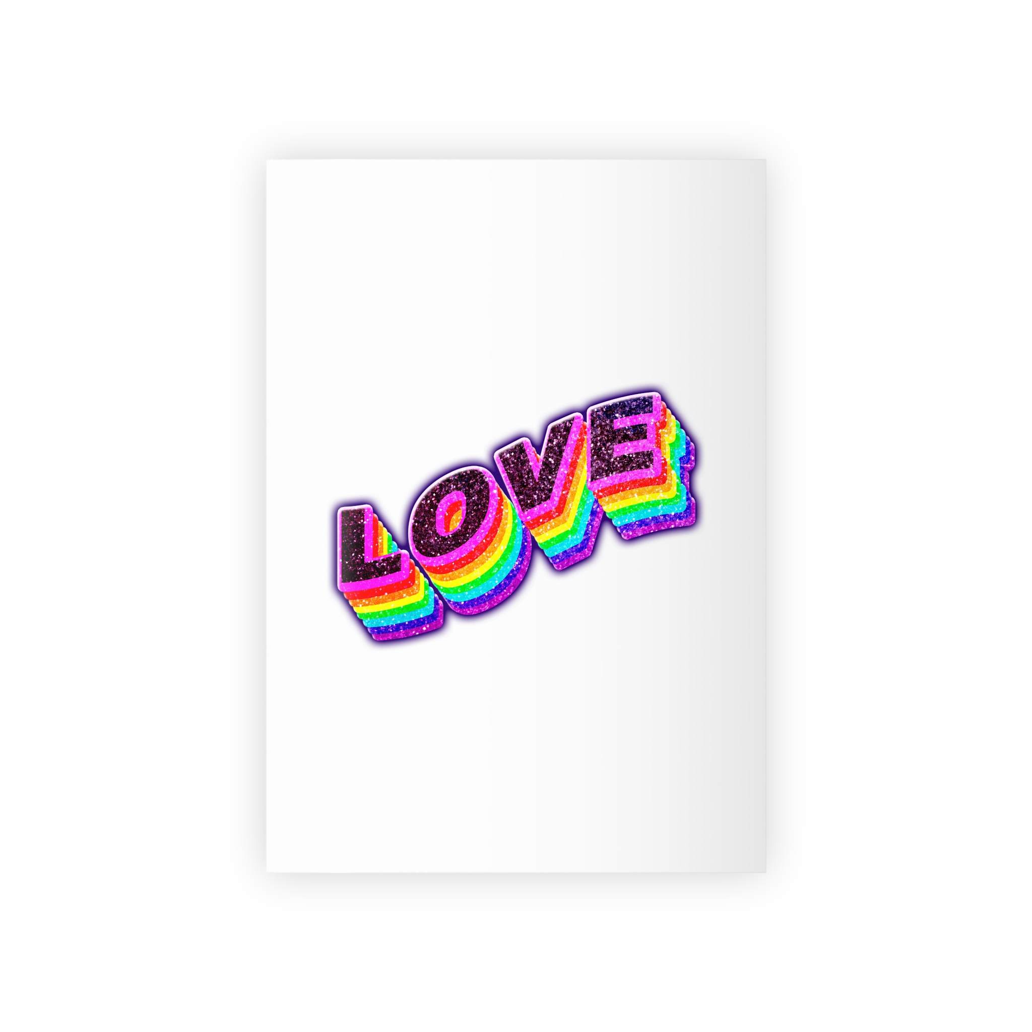 Love Png Word Rainbow Typography Gift Wrapping Paper Rolls 1pc