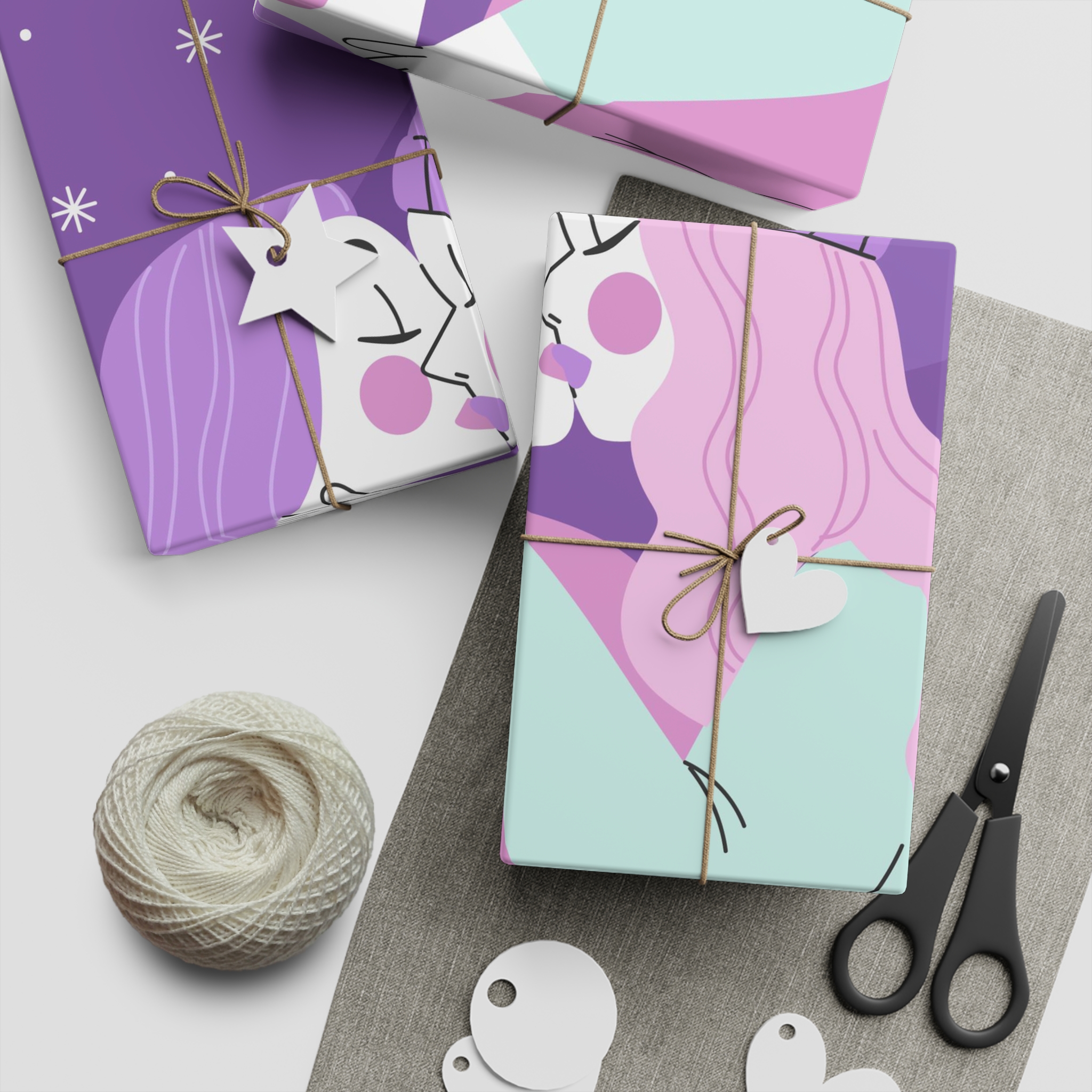 Lesbian Pride Design 025799 Gift Wrapping Paper Sheets 1pc - Image 2