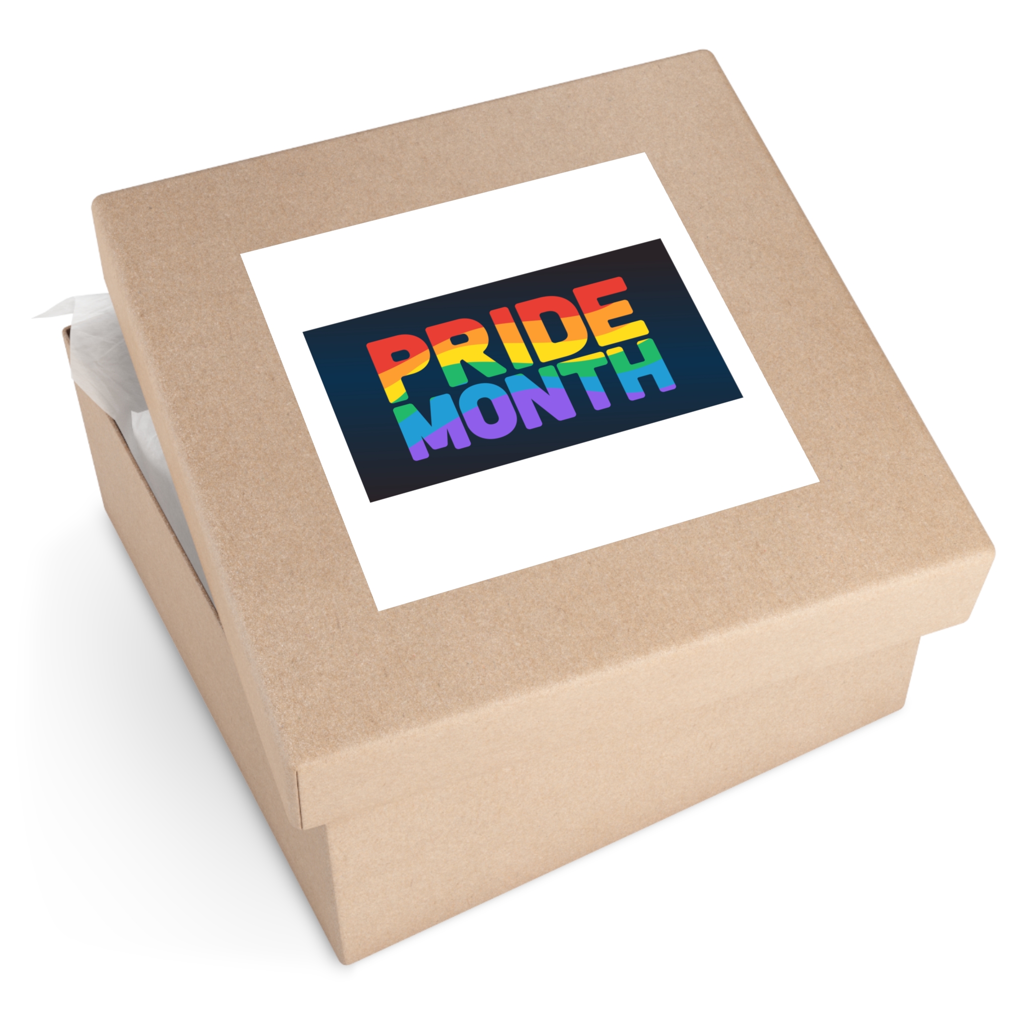 Lgbt Pride Rainbow Flag Lettering Banner Poster Social Media Pride Calligraphy With Laminate Stickers Square - Image 63