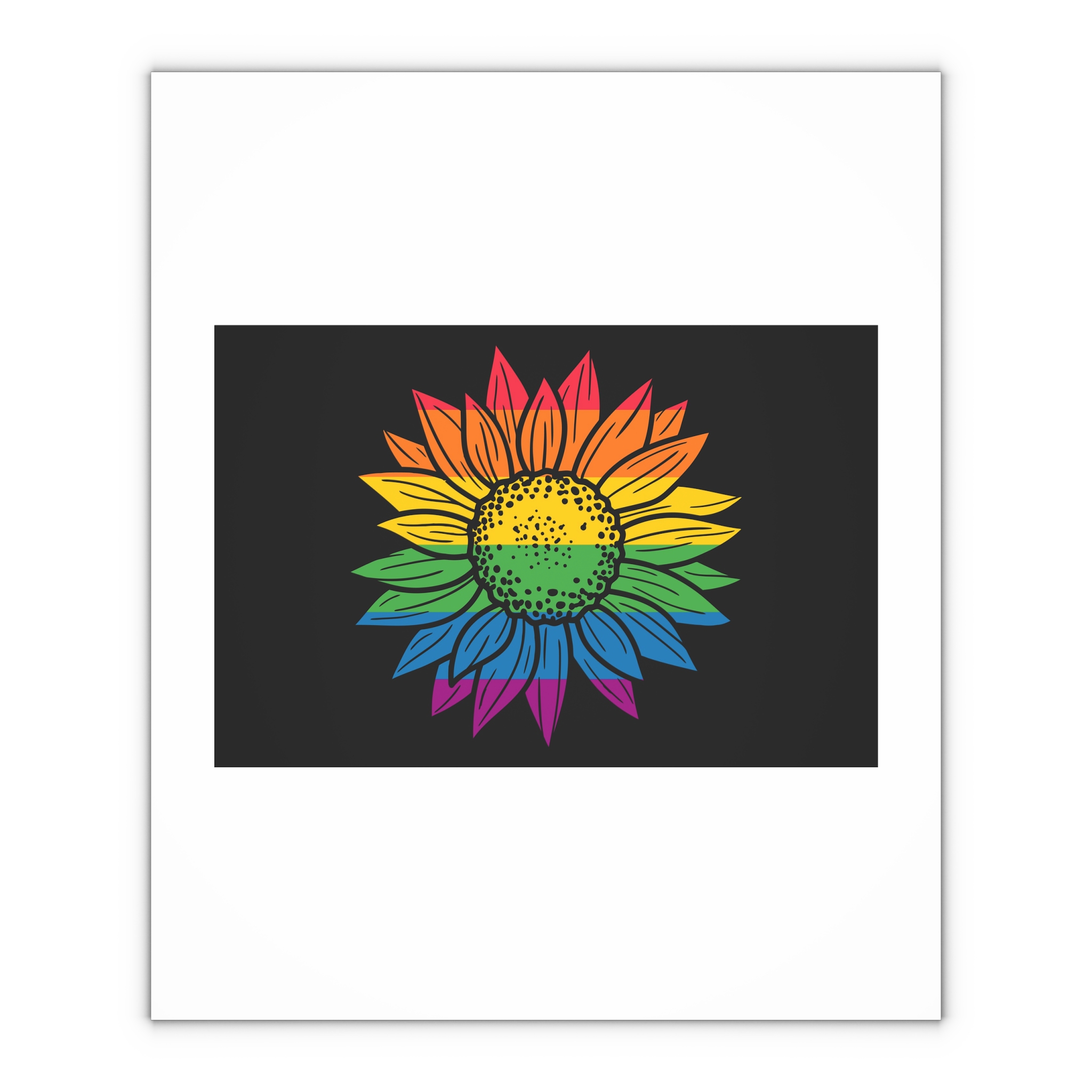 Sunflower Pride Rainbow Premium Vector T Shirt(1) Gift Wrapping Paper Sheets 1pc - Image 4