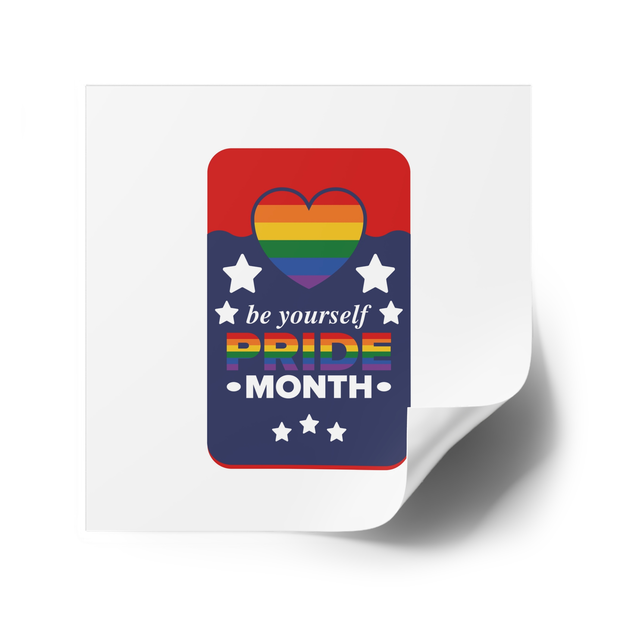 Lgbt Pride Month June Lesbian Gay Bisexual Transgender Love Lgbtq Flag Rainbow Vector Laminate Stickers Square - Image 42