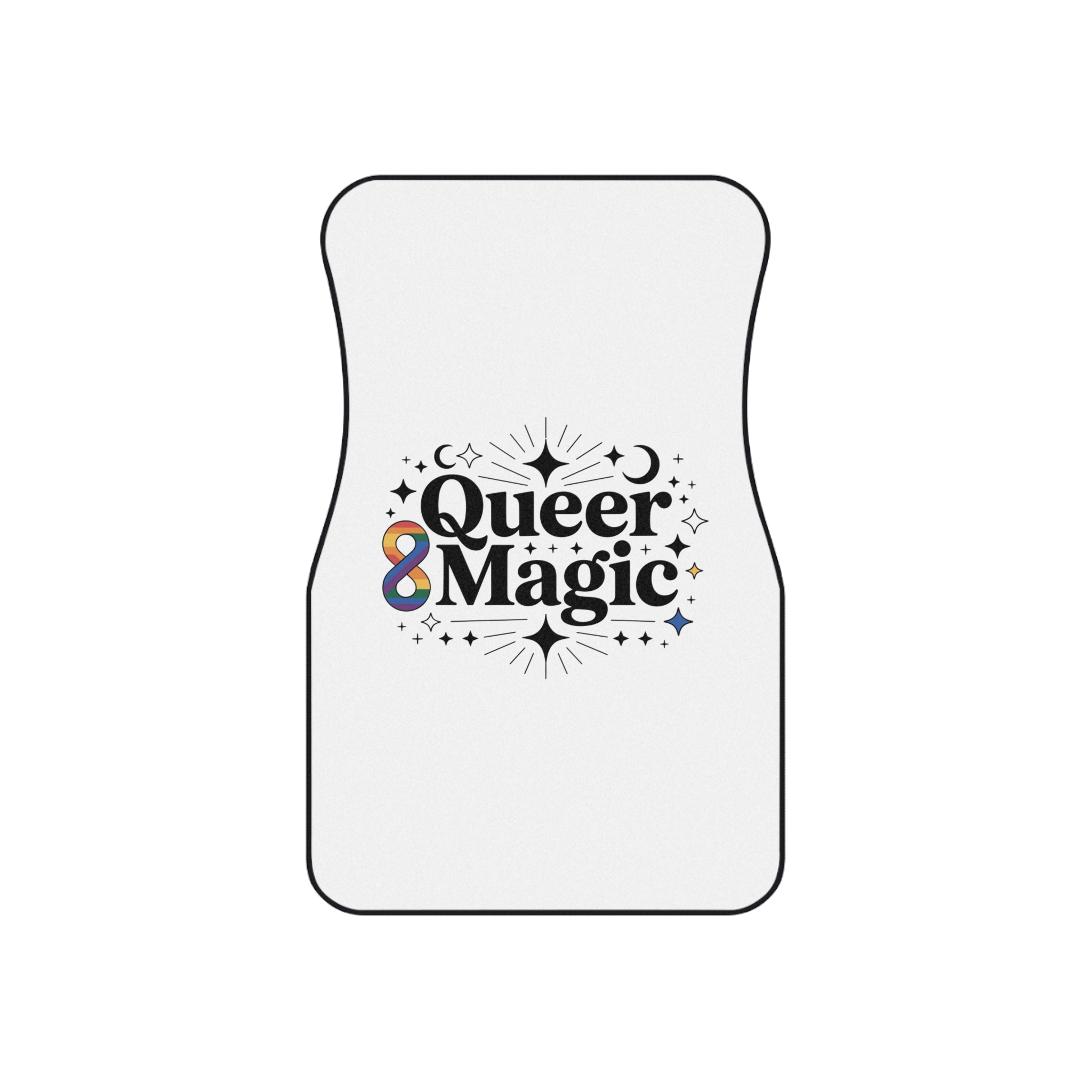 Queer Magic T Shirt Design Isolated White Background Car Mats Set Of 4 - Image 2