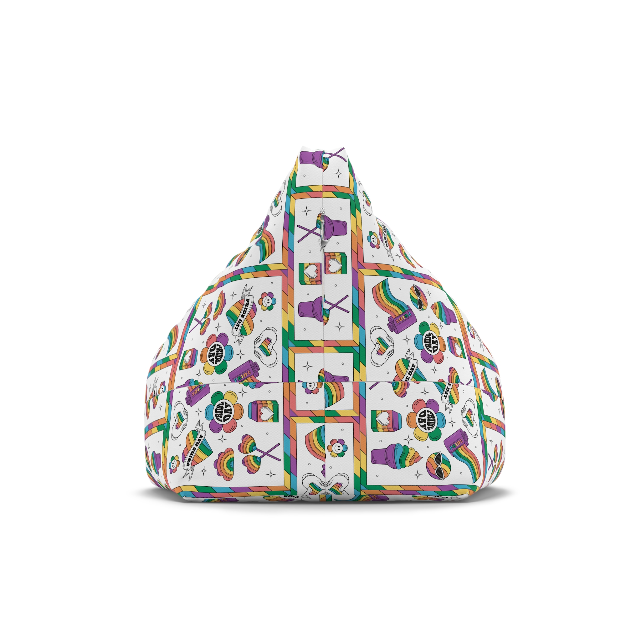 Hand Drawn Design Elements Collection Pride Month Celebration Bean Bag Chair Cover - Image 2