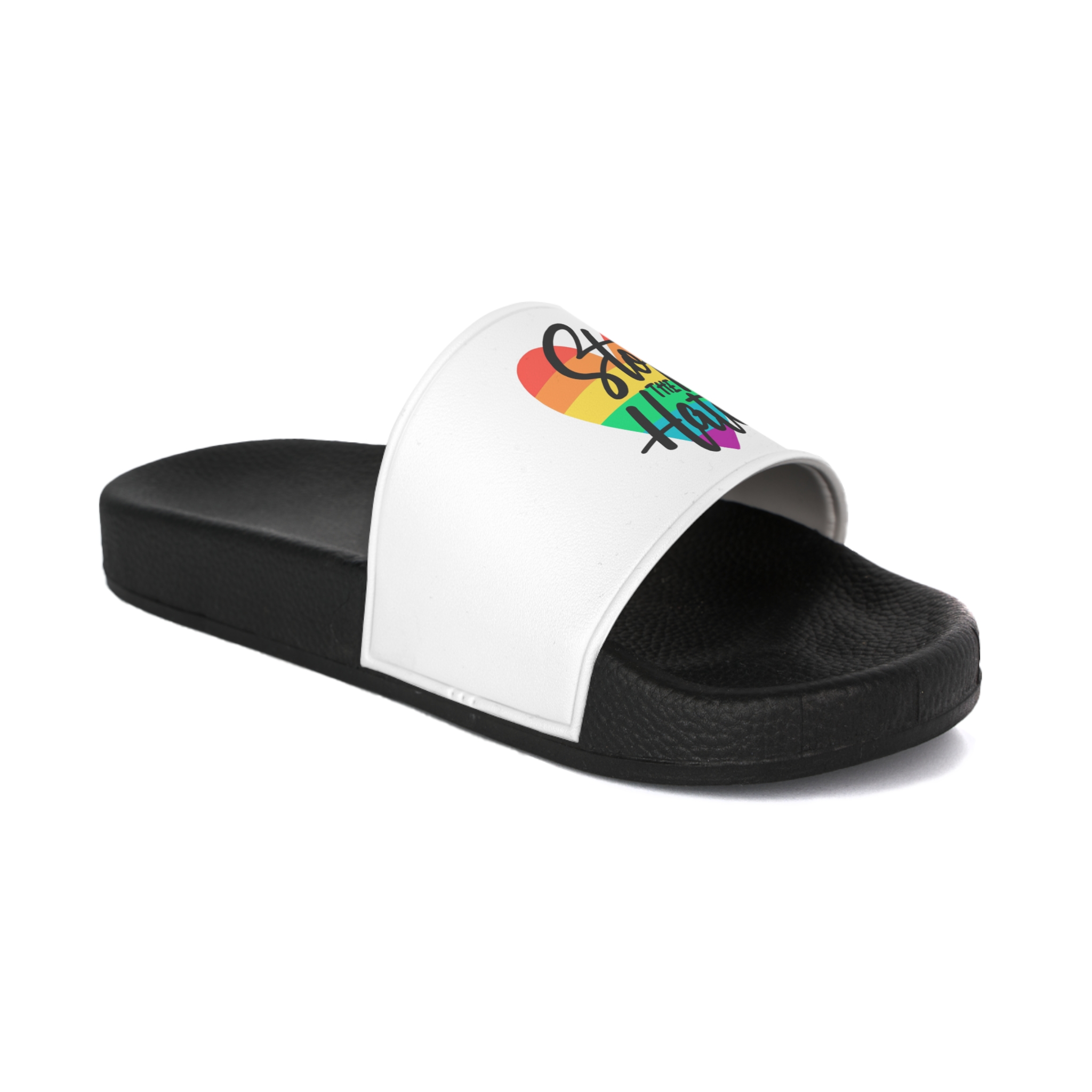 Pride Day Lettering Concept(1) Mens Slide Sandals - Image 2
