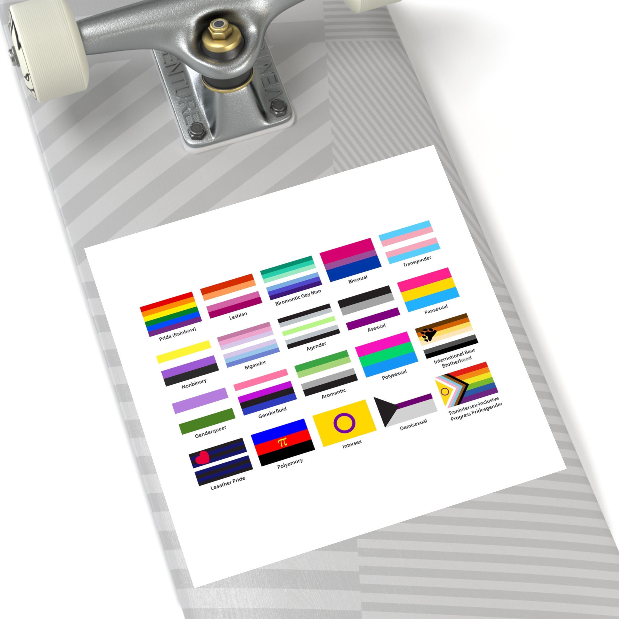 Lgbtq Community Flags Set Lgbt Sexual Identity Pride Flags Collection Rainbow Lesbian Gay Bisexual Laminate Stickers Square - Image 52