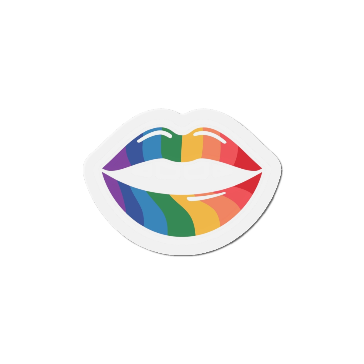 Rainbow Lips Illustration Die Cut Magnets - Image 13
