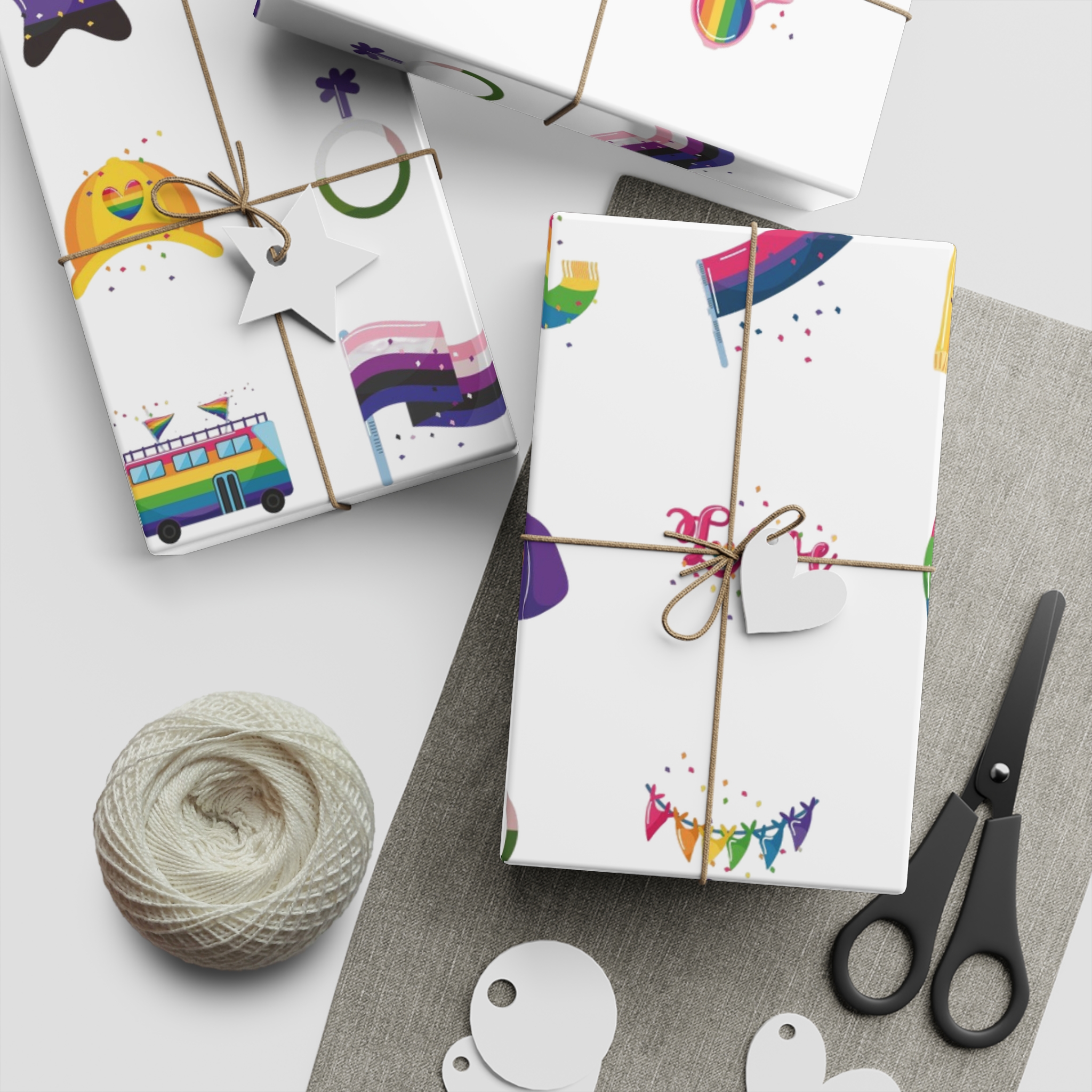 Set Icons With Lgbtq Community Symbols Gift Wrapping Paper Sheets 1pc - Image 5