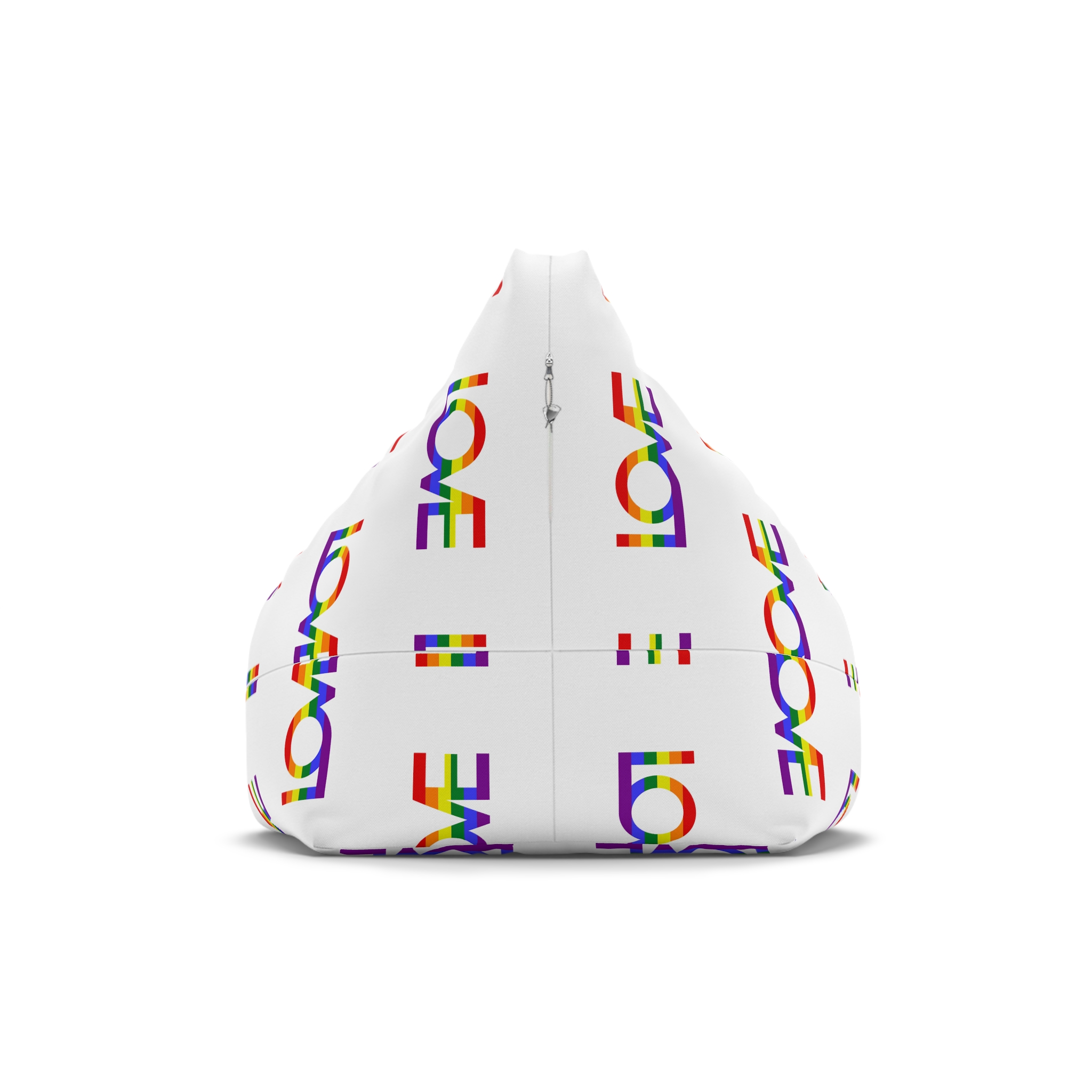 Inscription Love With Colors Lgbt Flag Vector Illustration Bean Bag Chair Cover - Image 2