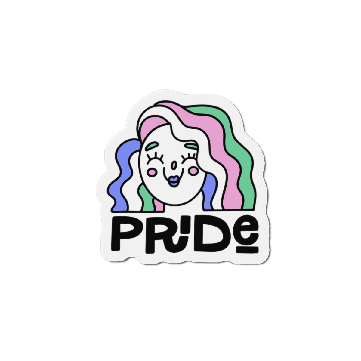 Pride Day Lettering Quote Concept Die Cut Magnets - Image 4
