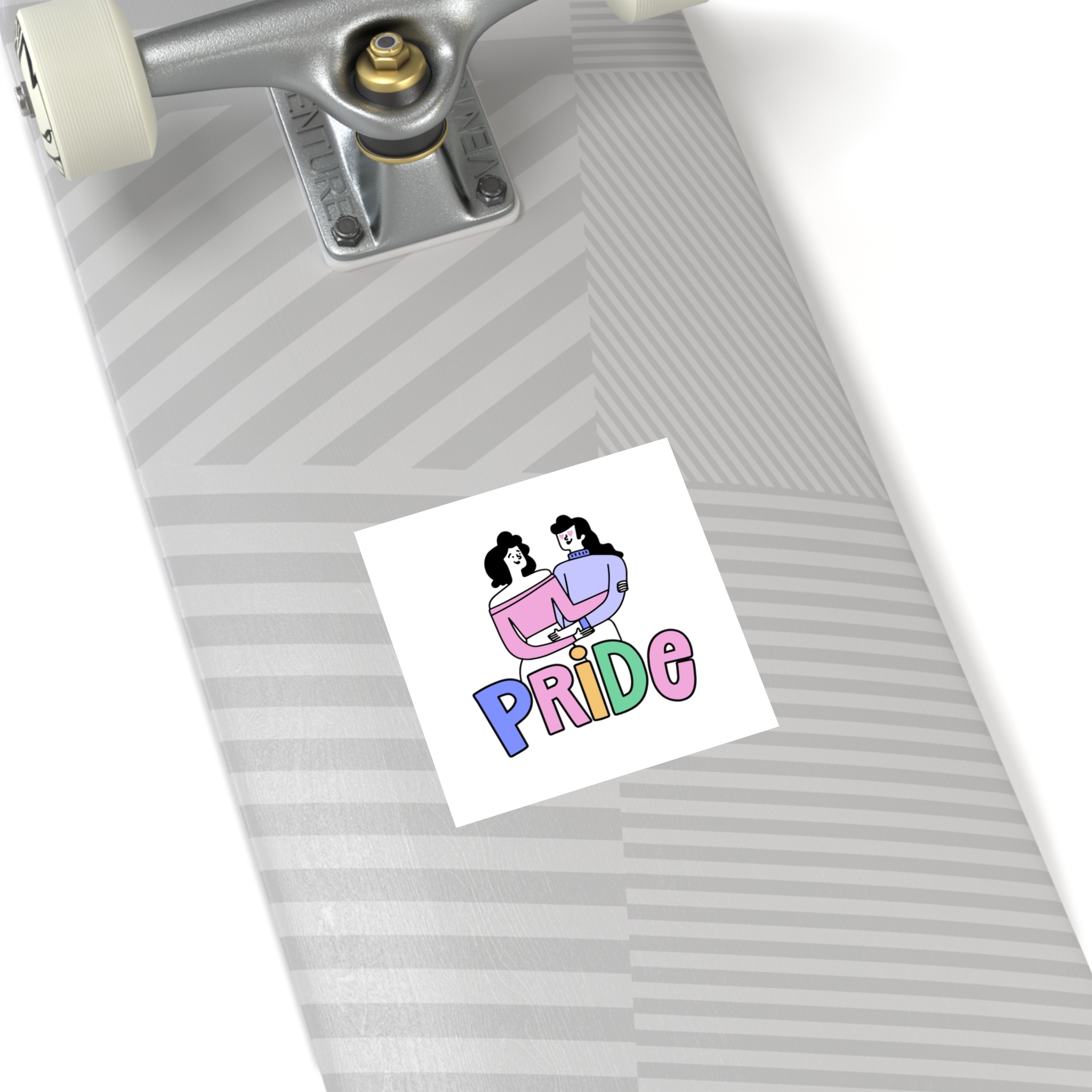 Pride Day Lettering Laminate Stickers Square - Image 28