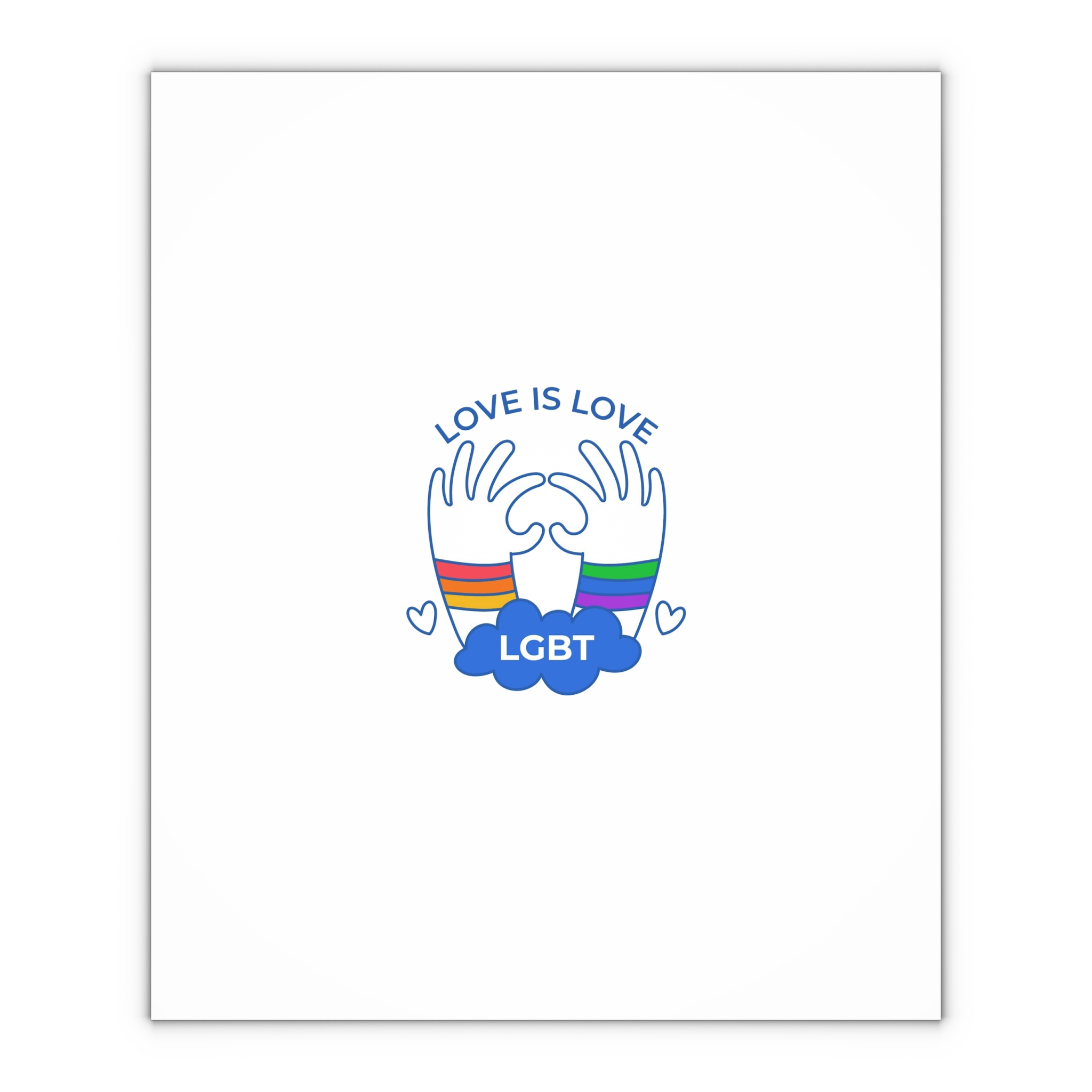Hand Drawn Pride Month Lgbt Logo Template(1) Gift Wrapping Paper Sheets 1pc - Image 4
