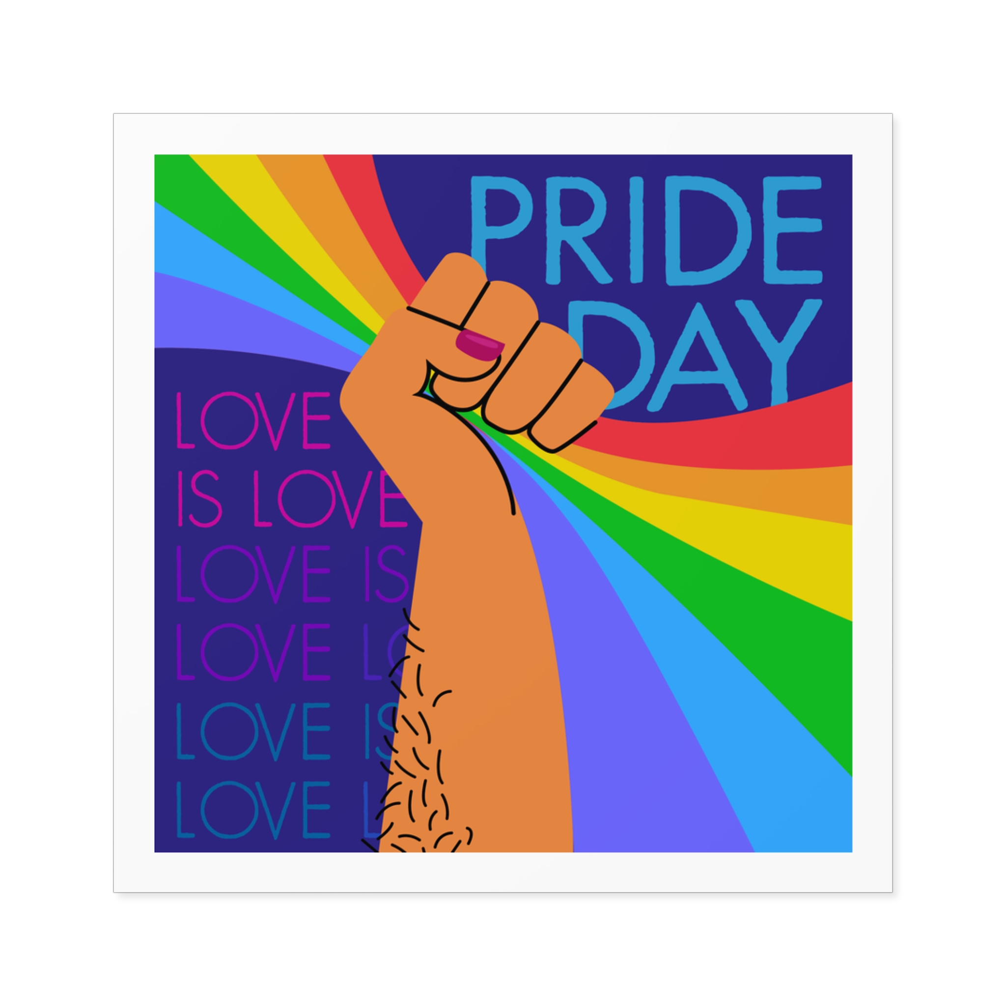 Pride Day Concept(1) Laminate Stickers Square - Image 29