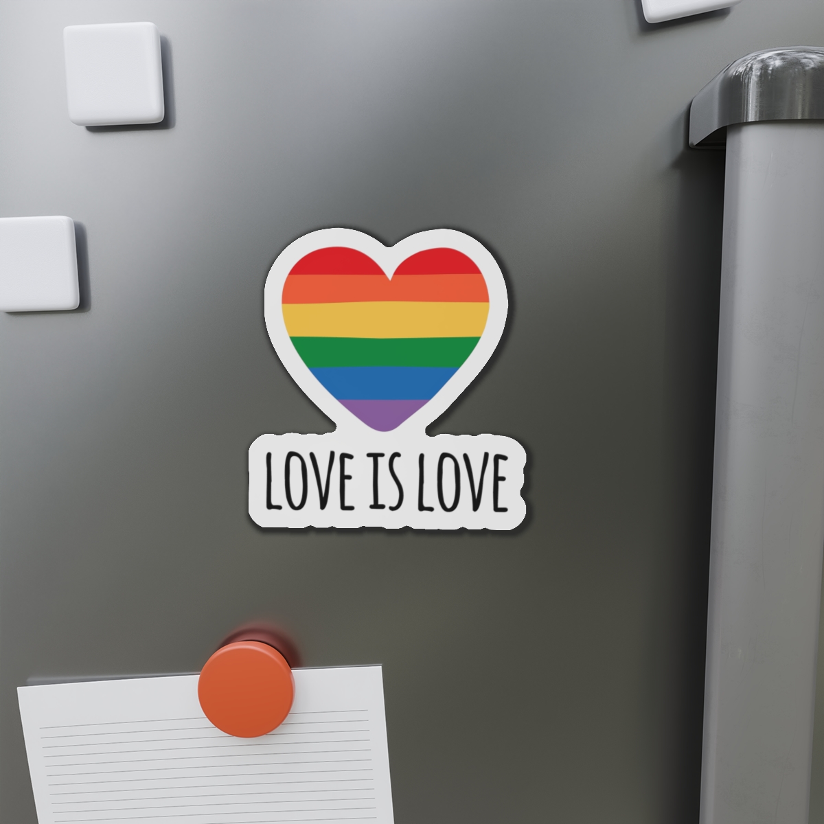 Vector Sketch Lgbt Rainbow Love Is Love Lettering (1) Die Cut Magnets - Image 11