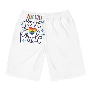 Pride Day Lettering Concept Mens Board Shorts Aop