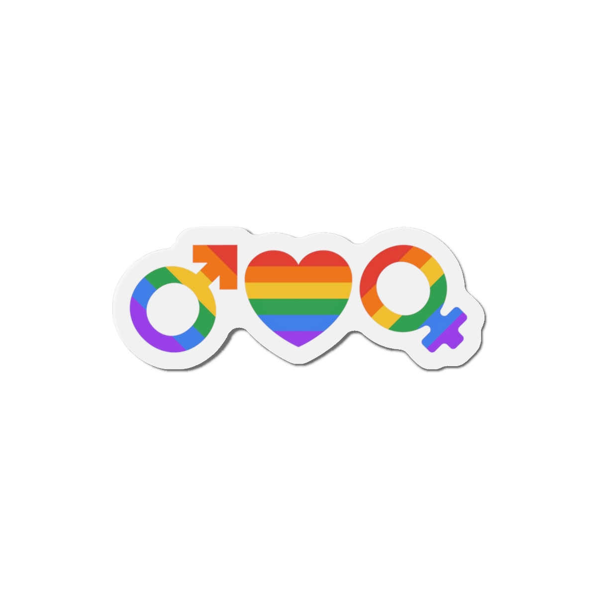 Lgbt Pride Month June Lesbian Gay Bisexual Transgender Lgbtq Flag Rainbow Vector(2) Die Cut Magnets - Image 10