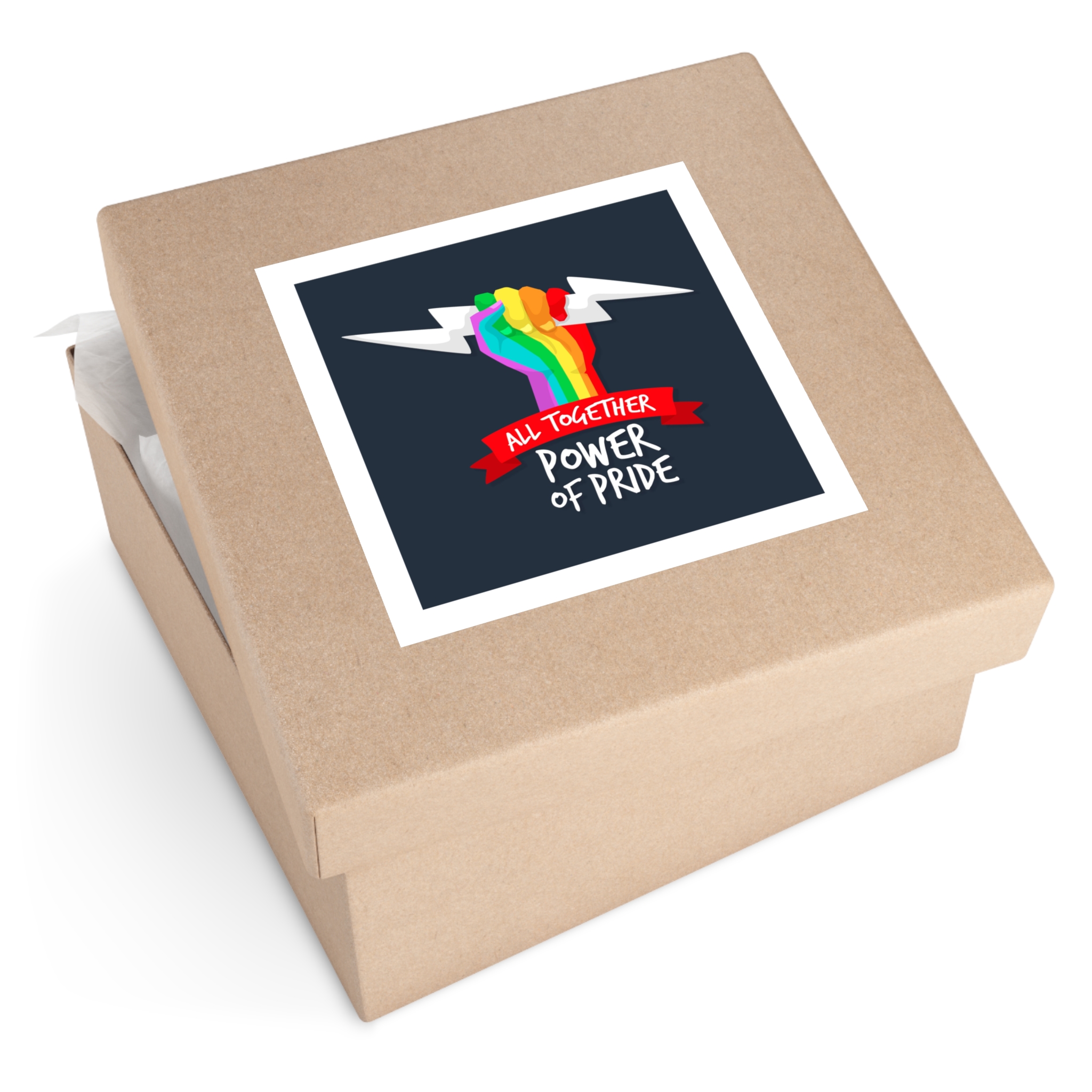 Pride Day Event Theme Laminate Stickers Square - Image 51