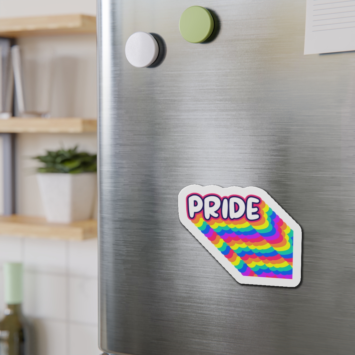 Pride Text Lettering Pride Month Celebration Poster Die Cut Magnets - Image 12