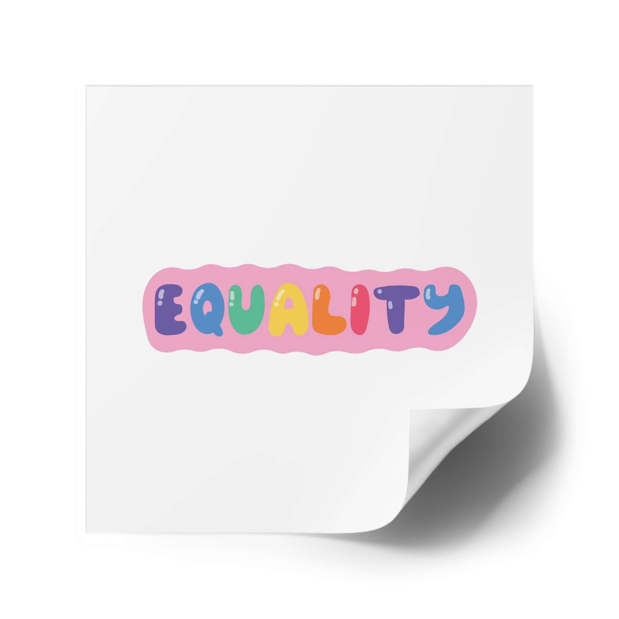 Lgbt Sticker Pack White Background Lgbtq Set Symbol Lgbt Pride Community Rainbow Elements Vector Hand Draw Illustration Hand Drawn Lettering(1) Laminate Stickers Square - Image 34