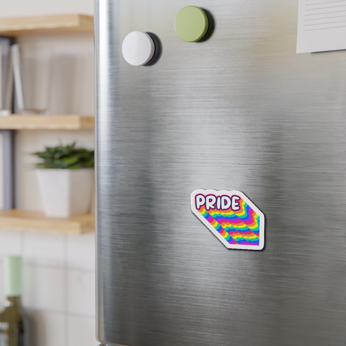 Pride Text Lettering Pride Month Celebration Poster Die Cut Magnets - Image 6