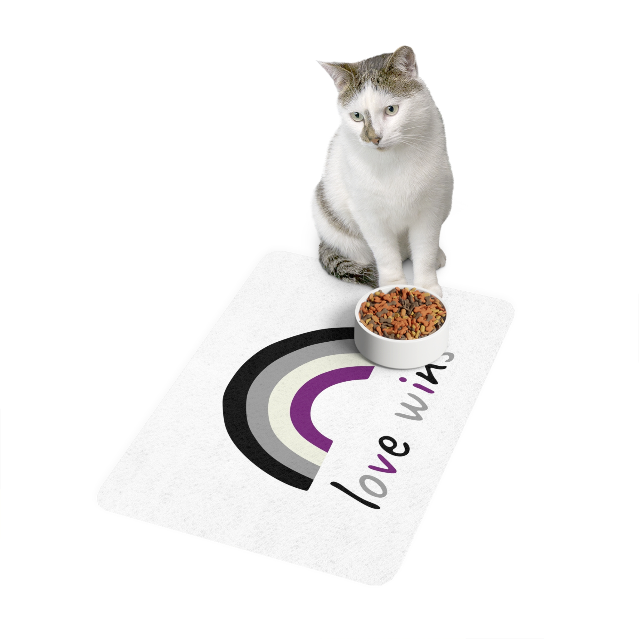 Colorful Rainbow Shape Asexual Pride Flag Happy Pride Day Lgbtqia Community Pride Month Vector Hand Drawn Doodle Posters Stickers Logo Cards Pet Food Mat 12x18 - Image 3