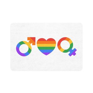 Lgbt Pride Month June Lesbian Gay Bisexual Transgender Lgbtq Flag Rainbow Vector(2) Pet Food Mat 12x18