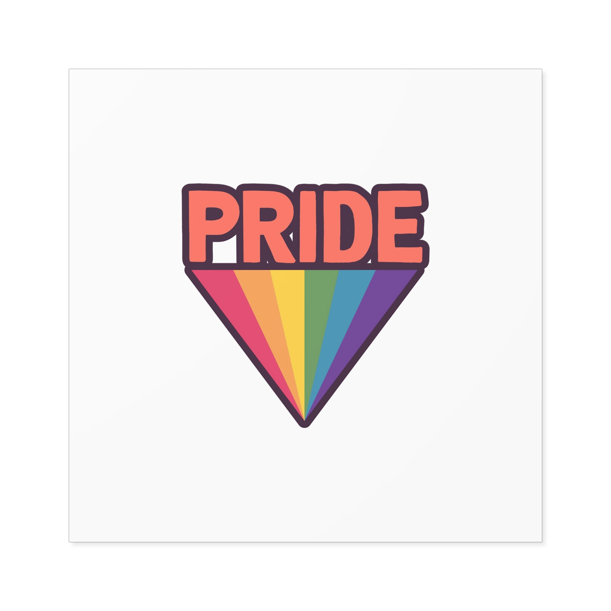 Pride Text With Rainbow Flag Badge Lgbt Symbol Gay Lesbian Bisexual Trans Queer Love Symbol Laminate Stickers Square - Image 53
