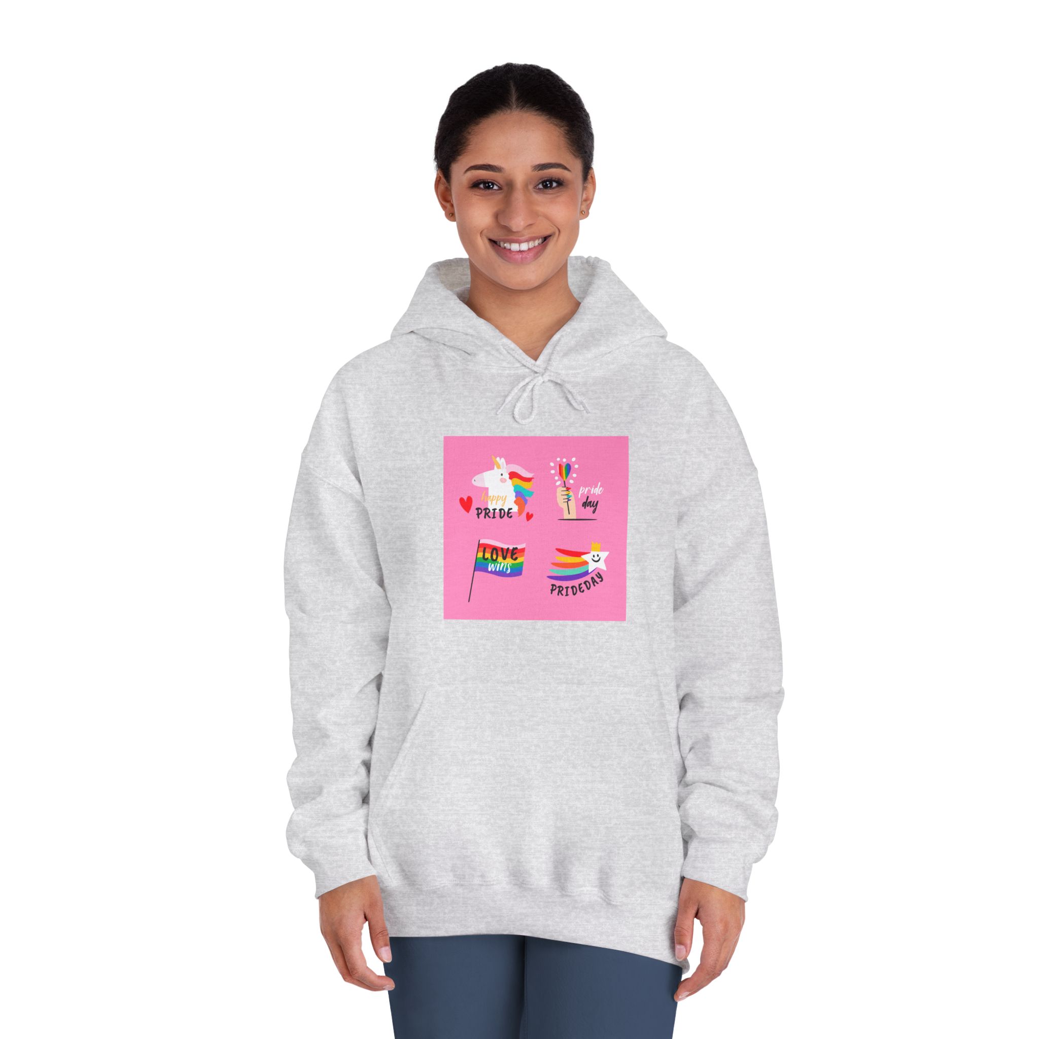Pride Day Label Collection Theme Unisex Dryblend Hooded Sweatshirt - Image 8