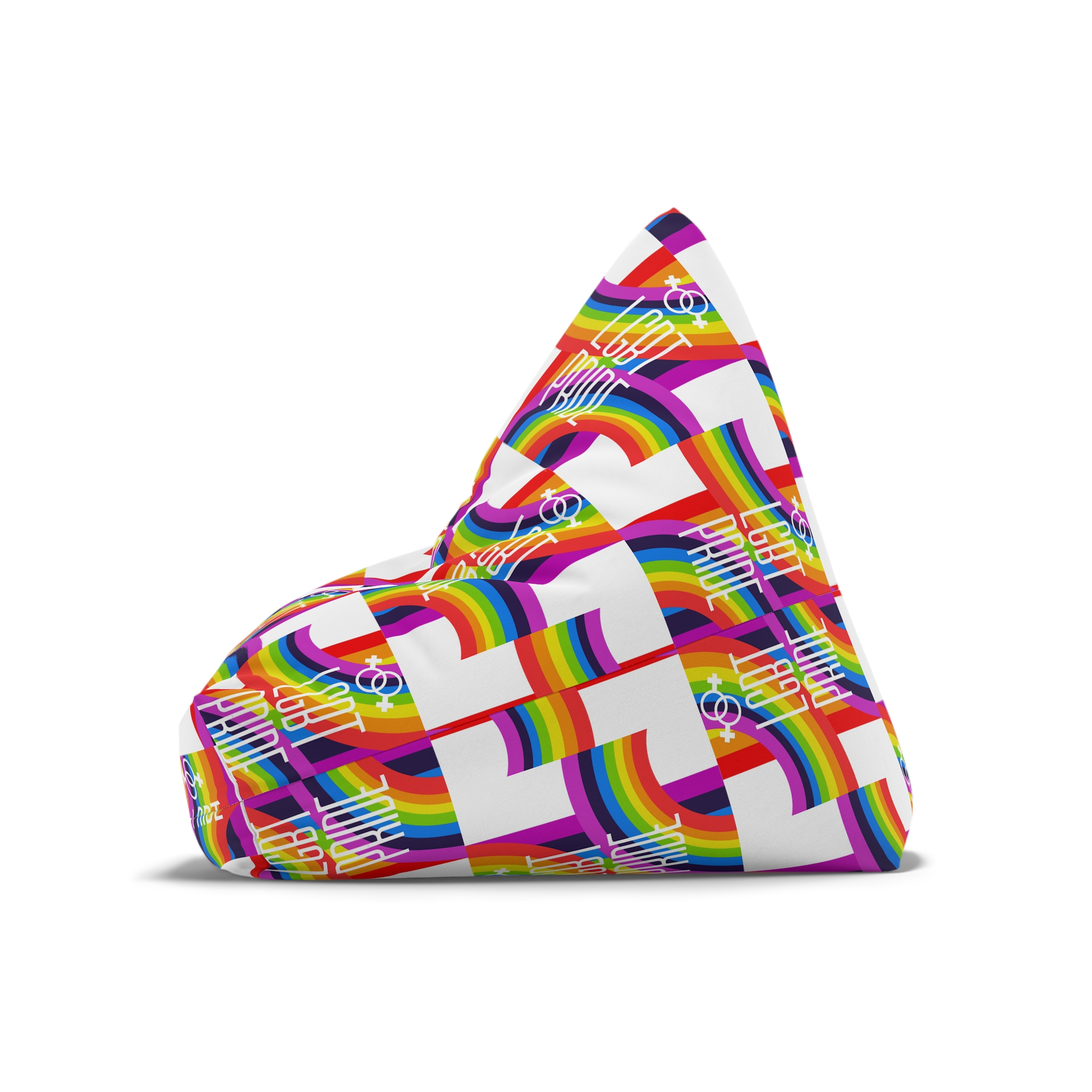Gay Pride Background Lgbt Day Vector Illustration With Colorful Realistic Style Stickers Flyers Logo Designs Bean Bag Chair Cover - Image 8