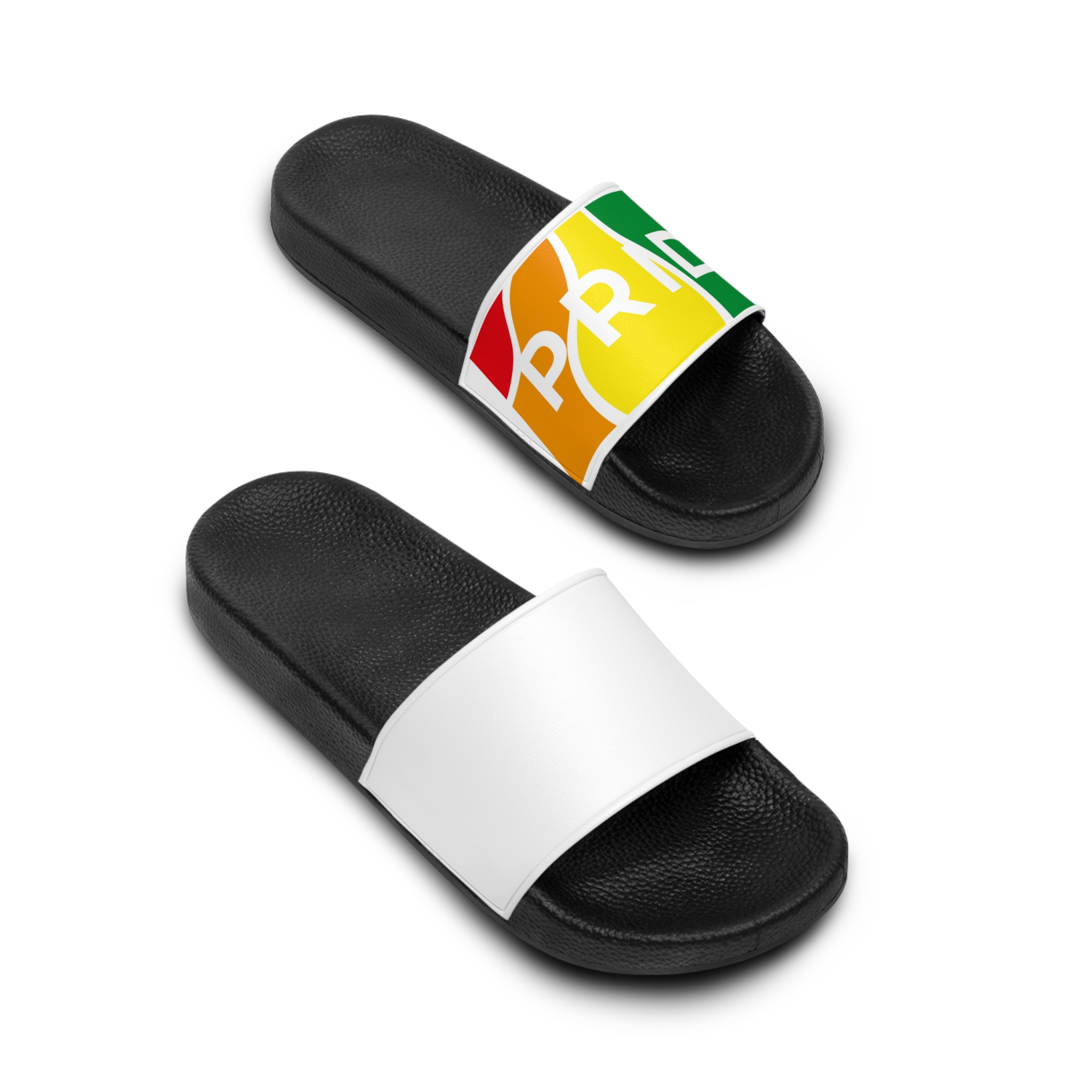 Gay Pride Month Colors Lgbtq Rainbow Background Tolerance Festival Mens Slide Sandals - Image 4