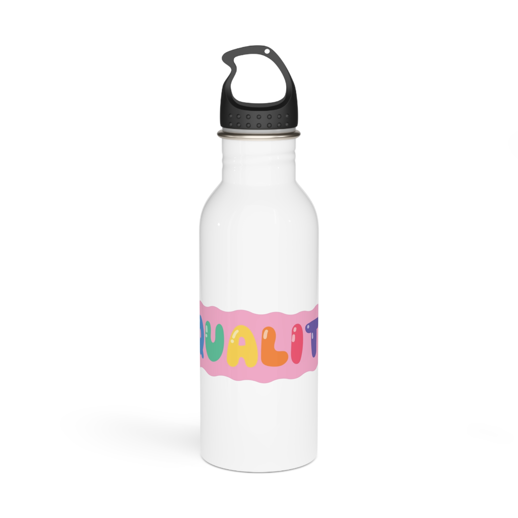 Lgbt Sticker Pack White Background Lgbtq Set Symbol Lgbt Pride Community Rainbow Elements Vector Hand Draw Illustration Hand Drawn Lettering Copia Stainless Steel Water Bottle