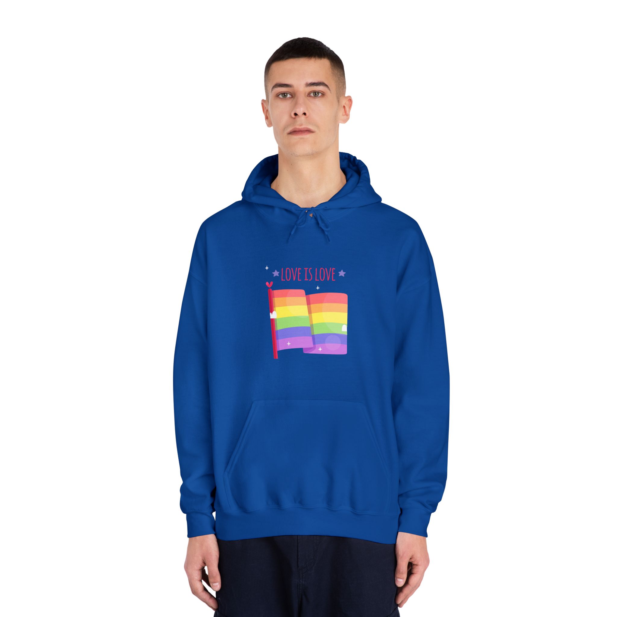 Pride Day Flag With Love Unisex Dryblend Hooded Sweatshirt - Image 27