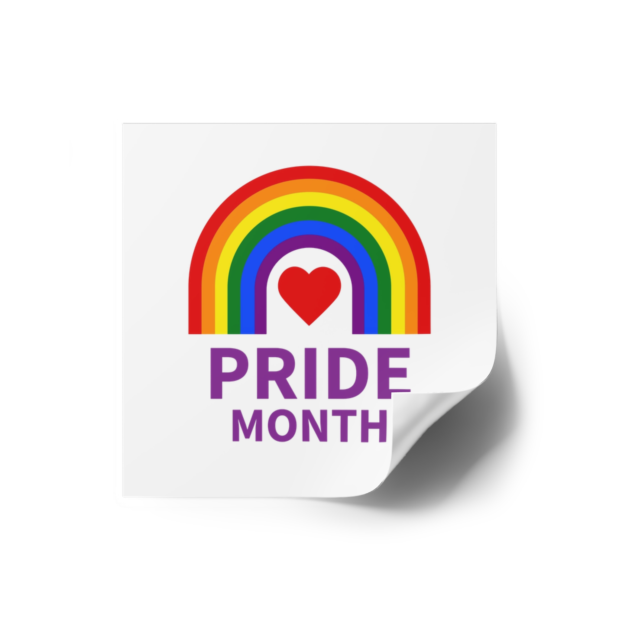Pride Month Logo Template Design Laminate Stickers Square - Image 6