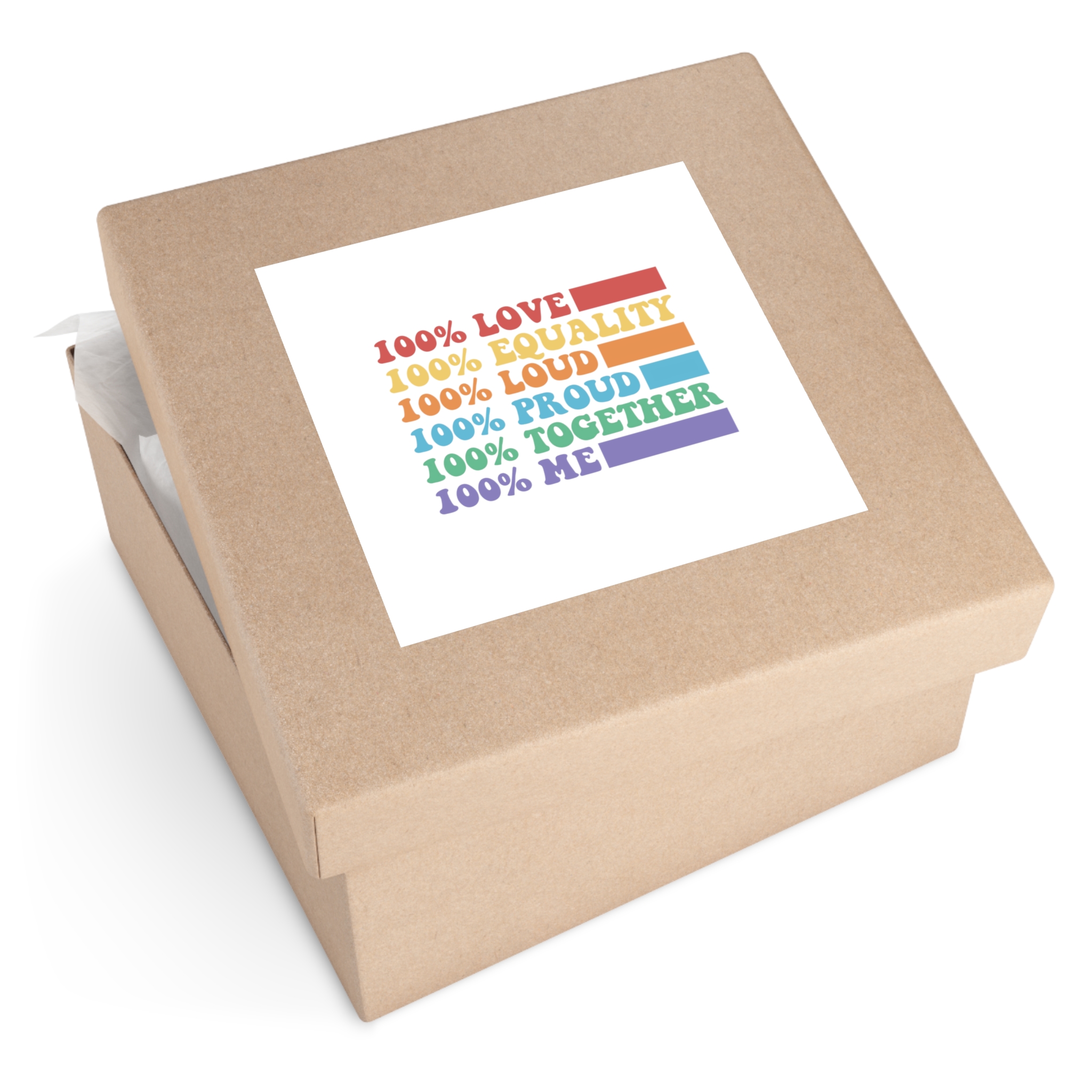 Pride Lgbt Gay Typography T Shirt Design Laminate Stickers Square - Image 55