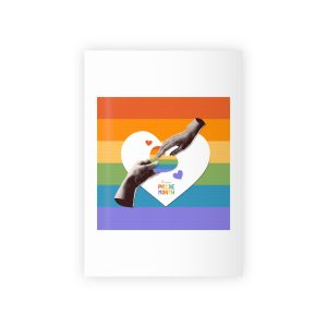 Retro Nostalgic Banner Pride Month Halftone Hands Holding Striped Heart Vintage Collage With Gift Wrapping Paper Rolls 1pc