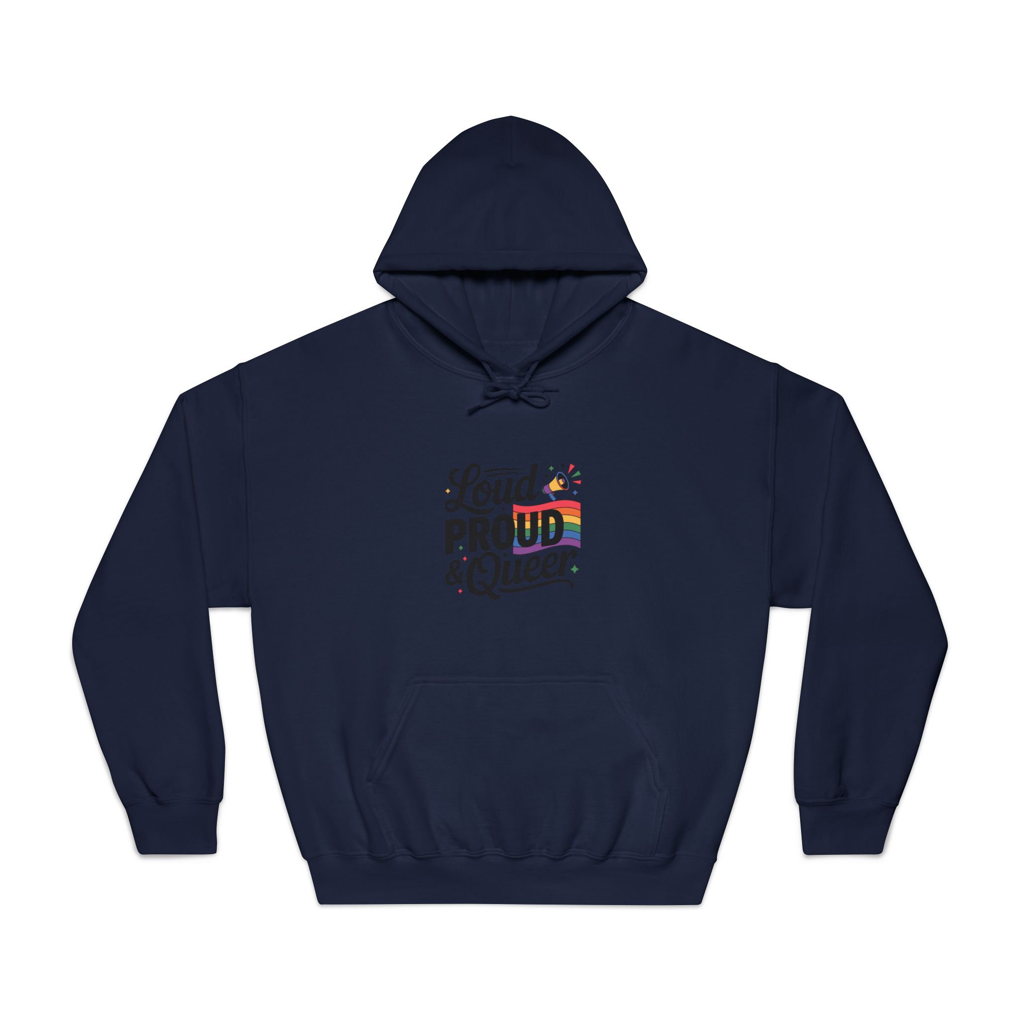 Loud Proud Queer T Shirt Design Isolated White Background2 Unisex Dryblend Hooded Sweatshirt - Image 29