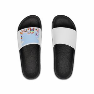 Realistic Background Pride Month Celebration Mens Slide Sandals