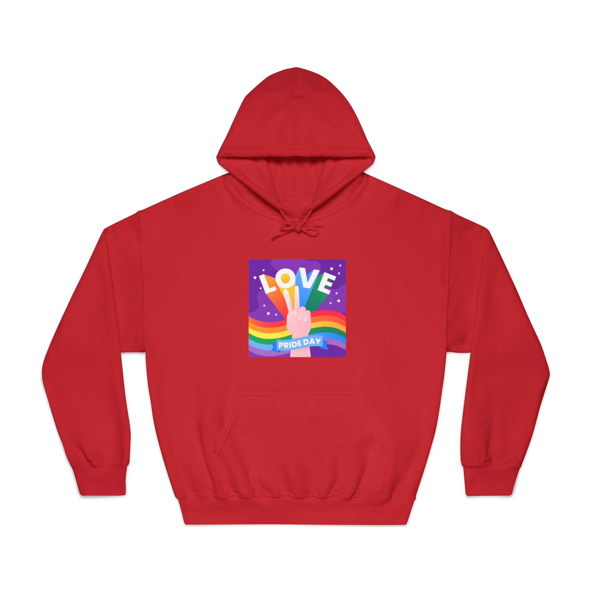 Pride Day Event Message Design Unisex Dryblend Hooded Sweatshirt - Image 33