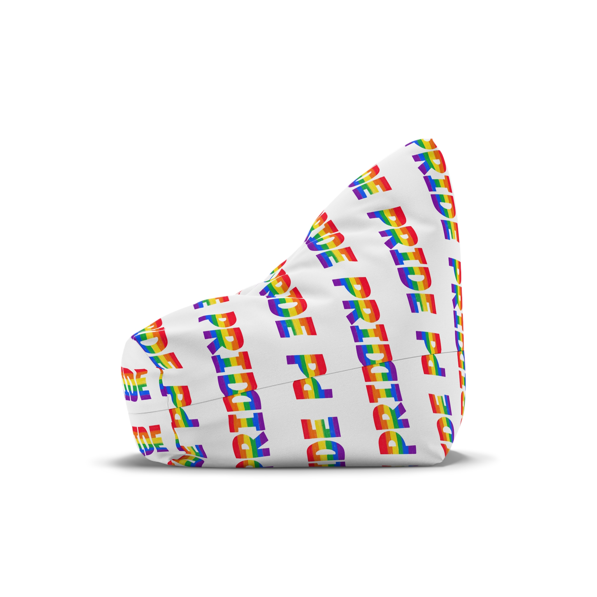 Word Pride Rainbow Lgbtq Gay Flag Colors Lettering Lgbt Month Pencil Crayon Textured Isolated Bean Bag Chair Cover - Image 4