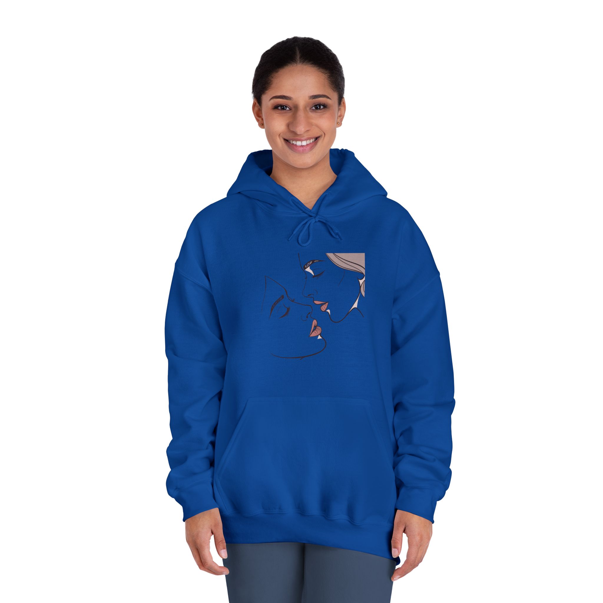 Perfect Lip Set Open Close Smooches (1) Unisex Dryblend Hooded Sweatshirt - Image 28