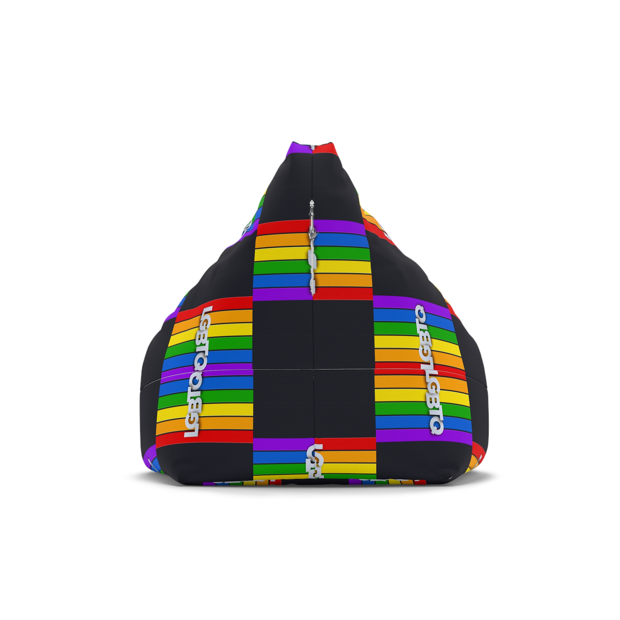 Lgbtq Paper Sign Rainbow Flag Bean Bag Chair Cover - Image 2